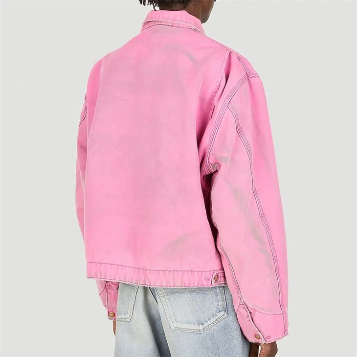 Outdoor Denim Jacket In Pink