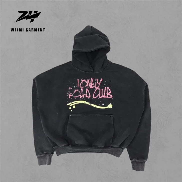 Cho fè egzèsis lave Hoodie ak logo enprime ekran