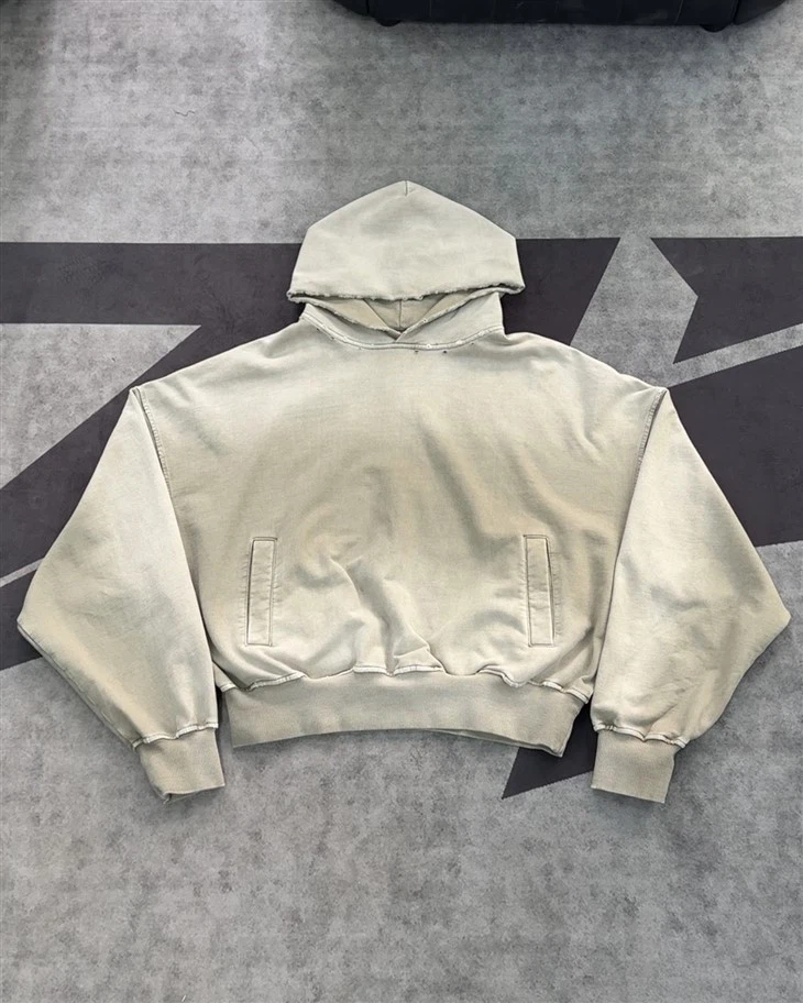 Wholesale OEM Vintage Lave Detrès Oversized Hoodie Kornit DTG Enprime